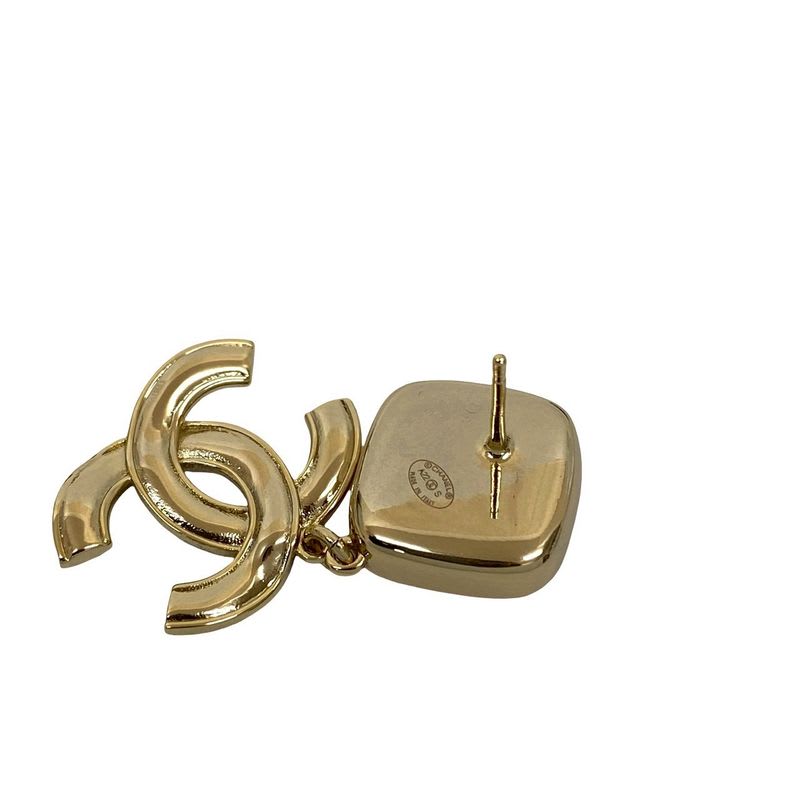 Chanel Coco Mark Plastic Earrings Accessories Small 22AS — view 3