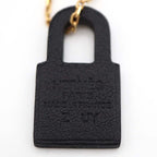 Hermes Necklace Eau Kelly Canade Gold Color Black Accessories — view 3