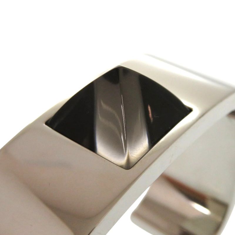 Hermes Medor Metal Black Silver Hardware Bangle 1630 — view 8