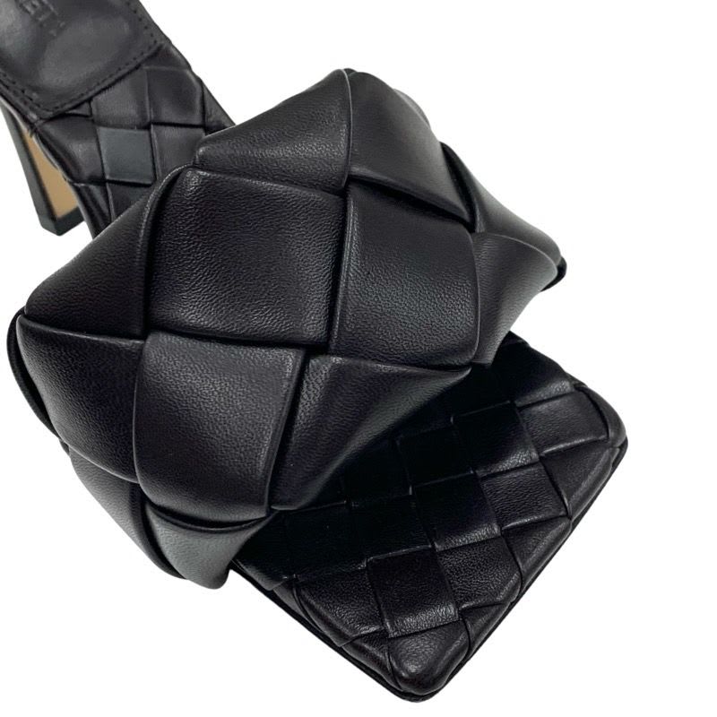 Bottega Veneta Lido Sandals Shoes Leather Dark Brown Mules Intrecciato — view 9