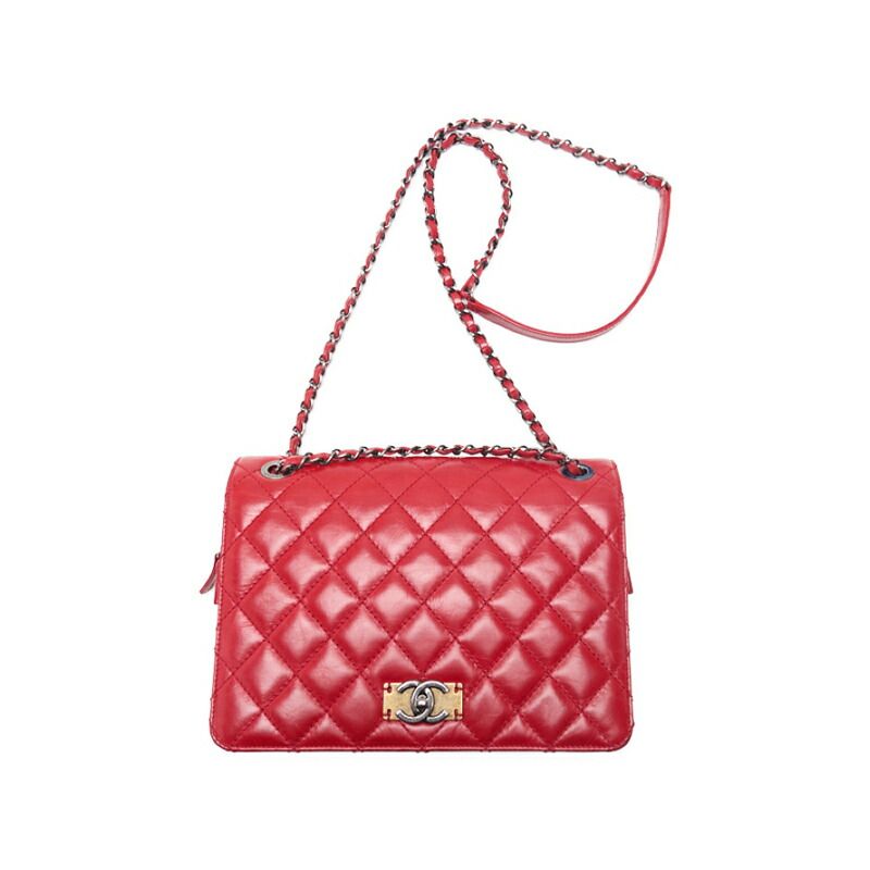Chanel Quilted Turnlock Chain Shoulder Vintage Calf Black With Silver — view 7