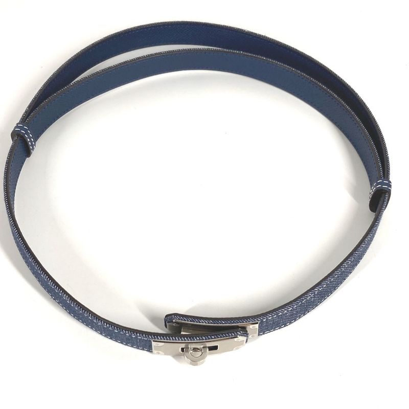 Hermes Belt Jean 18Kelly Denim Blue — view 3