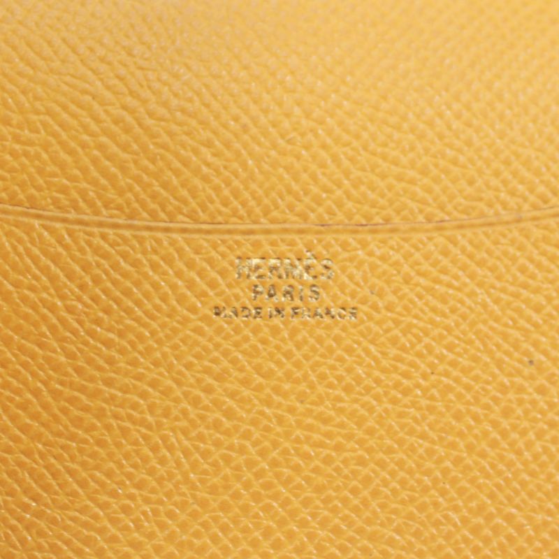 Hermes Agenda GM Leather Yellow And Brown Wallets Accessories Silver — view 9
