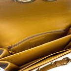 Saint Laurent Shoulder Bag Mayon Satchel Leather Orange Gold Hardware — view 9
