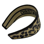 Christian Dior Oblique Headband Hair Accessory Leopard Brown Canvas — view 8