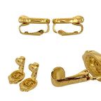 Christian Dior CD Logo Necklace Earrings Set Accessories Gold 55862 With Case — view 6