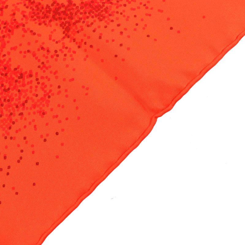 Hermes Carre 90 Indian DUST 100% Silk Geranium Rouge Brique Shawl Stole Bandana — view 4