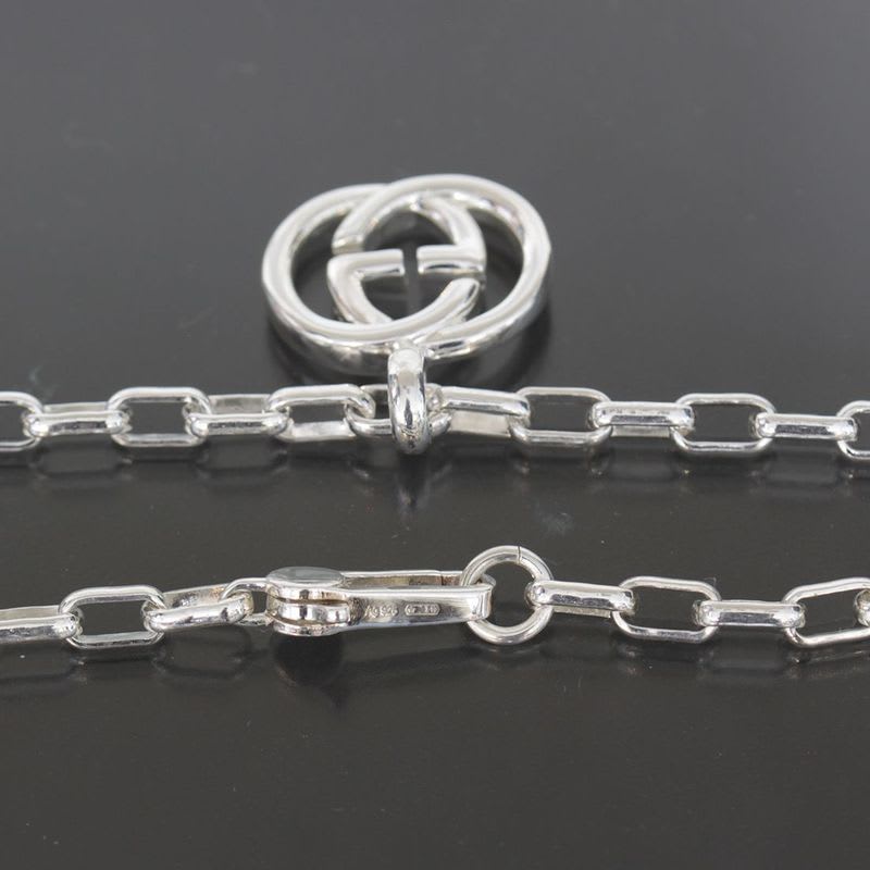 Gucci G Logo Necklace Silver 925 E1033 — view 5