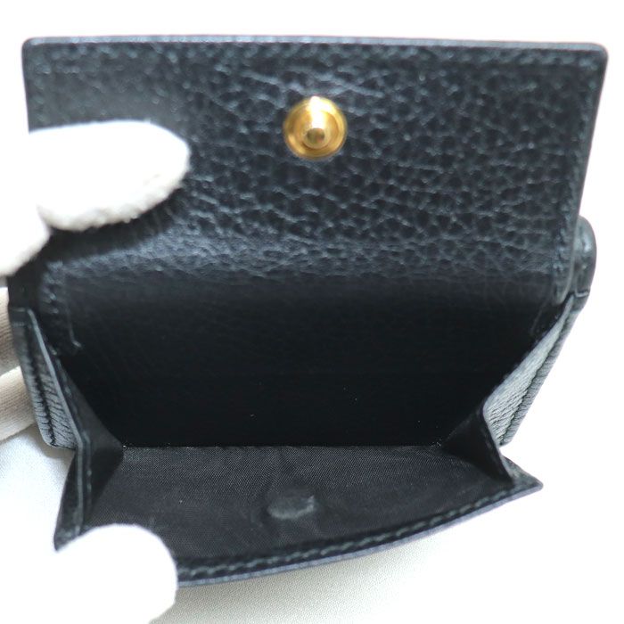 Gucci Petit Marmont Leather Wallet Trifold Black — view 5