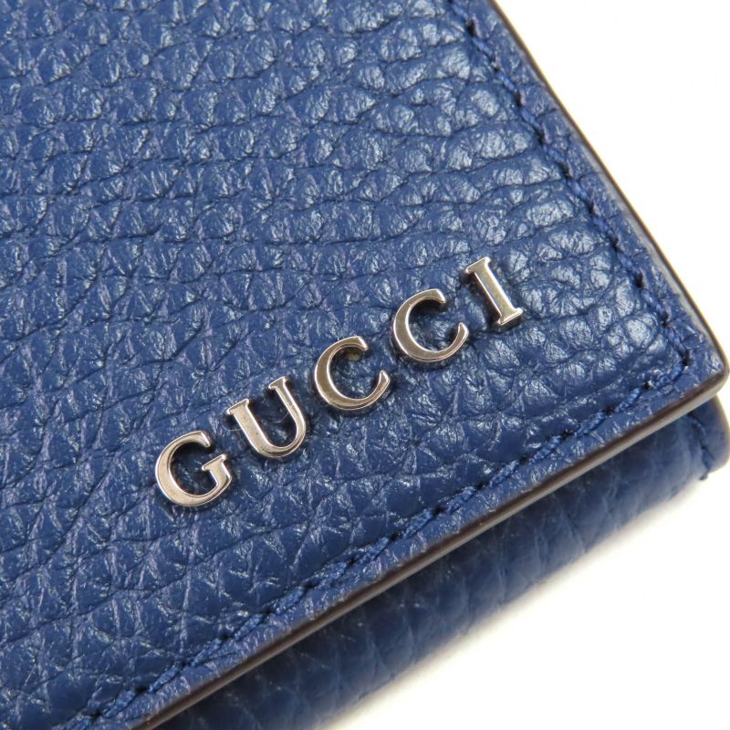 Gucci Logo Hardware Leather Coin Case Purse Compact Wallet Current — view 7