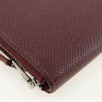 Hermes Azap Long Silk-in Vaux-epson Rouge Ash Bordeaux R Wallet — view 4
