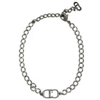 Christian Dior Chain Bracelet Bangle Accessories Jewelry CD Logo Metal Silver — view 3