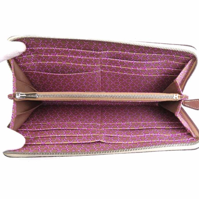 Hermes Round Zipper Long Wallet Azap Silk Quin — view 5