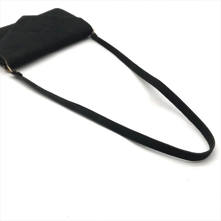 Hermes Dobris Suede 2-Way Shoulder Clutch Black — view 7