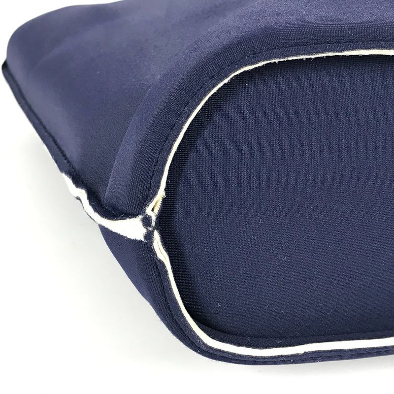Chanel Handbag Metal Handle Polyamide Navy — view 6