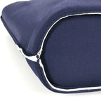 Chanel Handbag Metal Handle Polyamide Navy — view 6