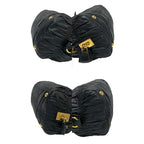 Prada Logo Hardware Ribbon Motif Leather Gathered — view 8