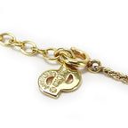 Christian Dior Necklace Metal Gold Heart Rhinestone Accessories Women — view 7