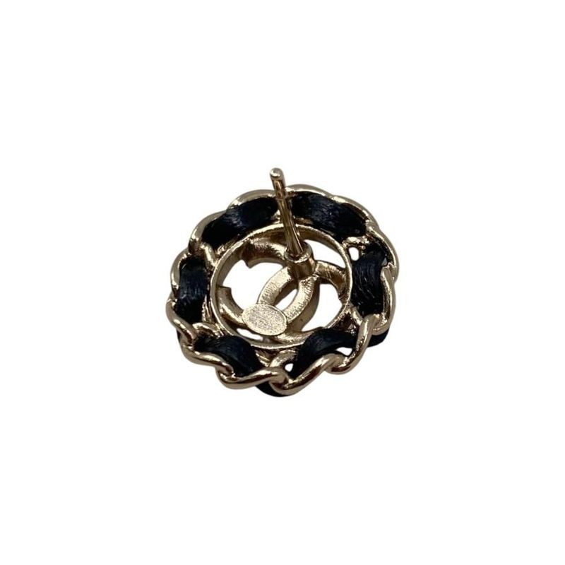 Chanel Coco Rhinestones Lambskin Metal Circle — view 5