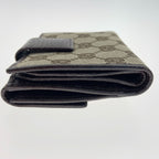 Gucci GG Canvas Compact Wallet W Hook Bifold Beige — view 3