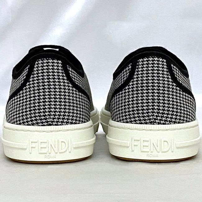Fendi Sneakers White Black Staggered — view 7