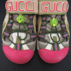 Gucci Mesh Velcro Sandals Size 34 Beige Multicolor — view 5