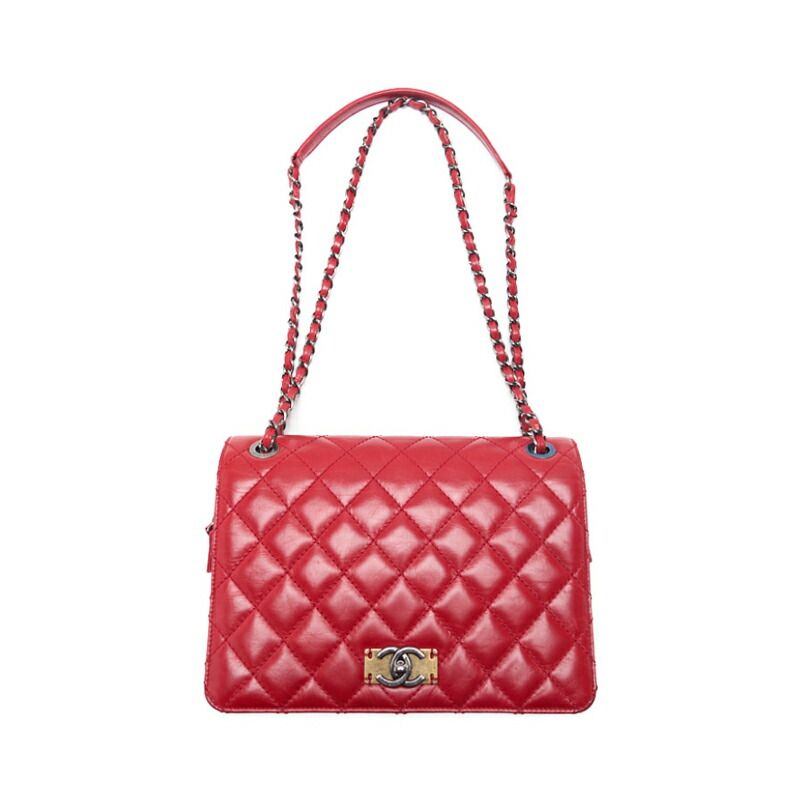 Chanel Quilted Turnlock Chain Shoulder Vintage Calf Black With Silver — view 6