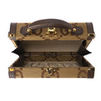 Gucci Shoulder Bag Jumbo GG Canvas Camel Ebony — view 5