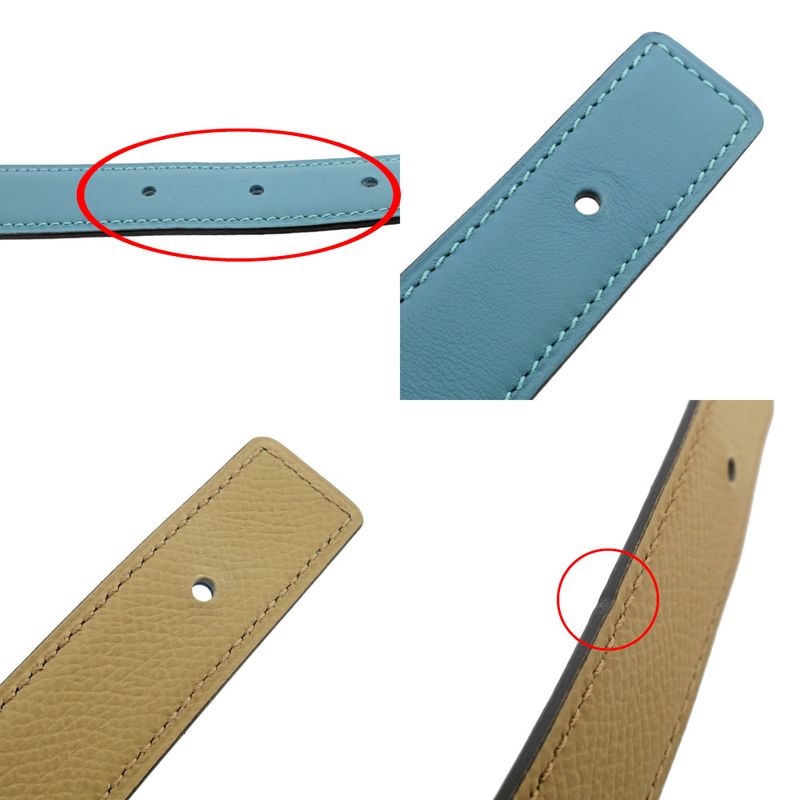 Hermes Belt Gamma New Blue Jean Biscuit Rose Gold Hardware 85 cm — view 8