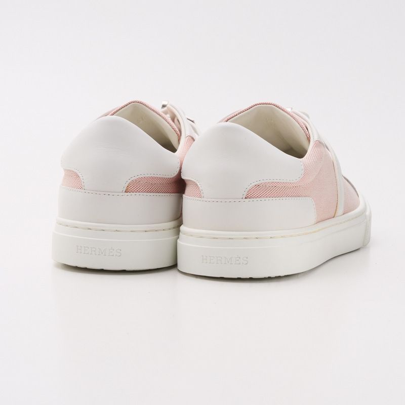 Hermes Day Sneakers Size 36 Kelly Hardware Leather Canvas — view 3
