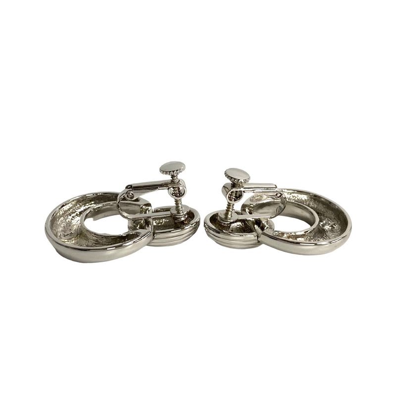 Yves Saint Laurent Hall Earrings Silver Accessories — view 5
