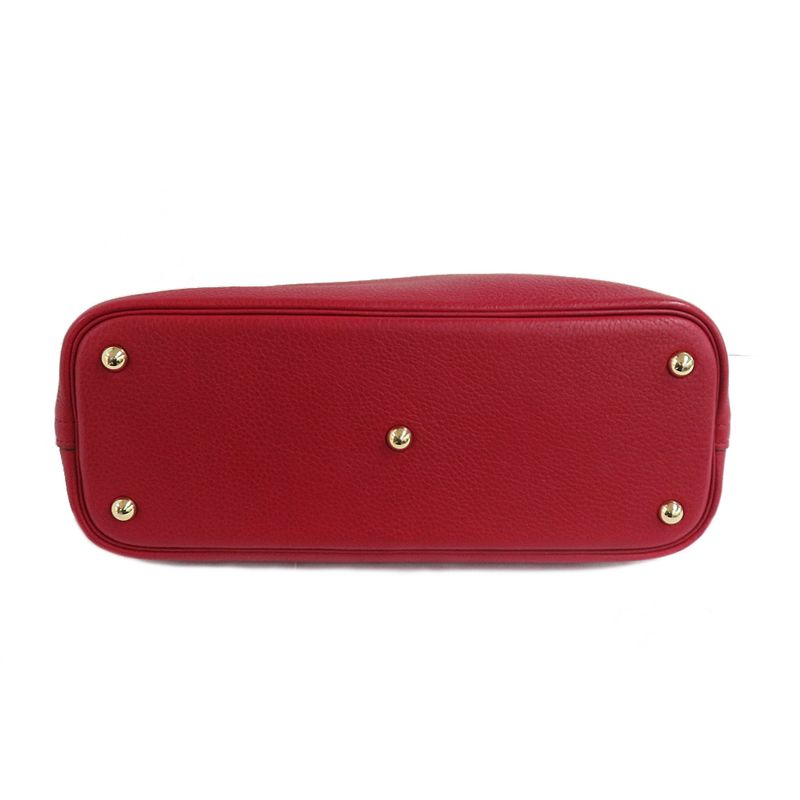 Hermes Bolide 31 Rouge Taurillon Shoulder Bag Gold Hardware — view 6