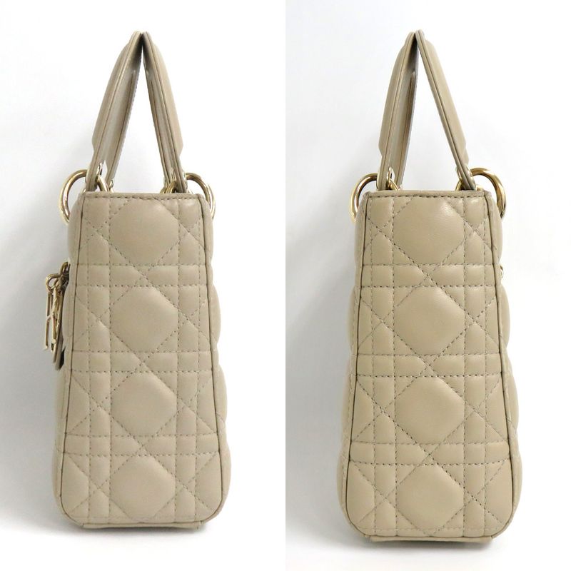 Christian Dior Lady My ABCDior Bag Small Beige Lamb — view 4