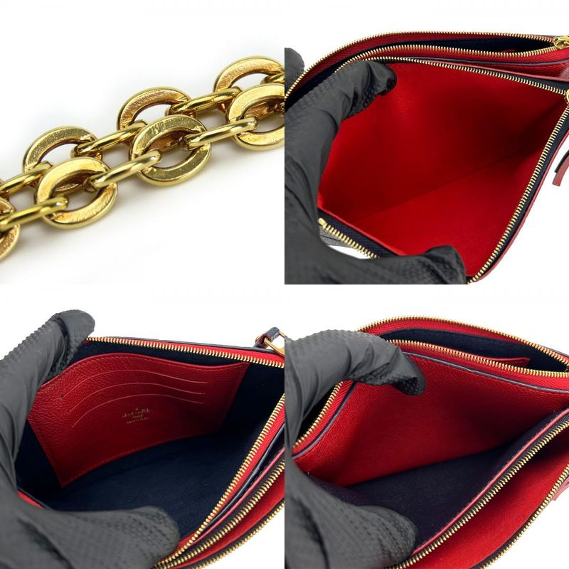 Louis Vuitton Shoulder Bag Pochette Double Zip Monogram Empreinte Marine — view 8