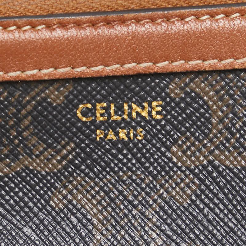 Celine Triomphe Black Brown Leather — view 7