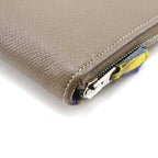 Hermes Azap Long Silk-in Vaux-epson Etoupe Brown R Wallet — view 5