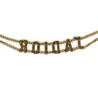 Christian Dior J'a 2 Chain Choker Necklace Antique Gold Metal — view 3