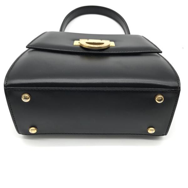 Celine Leather Circle Logo 2-Way Mini Hand Bag Black — view 3