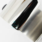 Hermes Collier de Chien Medle Gaine Size T2 Black Silver Bracelet Bangle — view 9