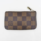Louis Vuitton Pochette Cles Coin Case Key Ring Damier Brown — view 2