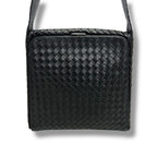 Bottega Veneta One Shoulder Bag Intrecciato Leather Black Gusset Soho Hobo — view 2