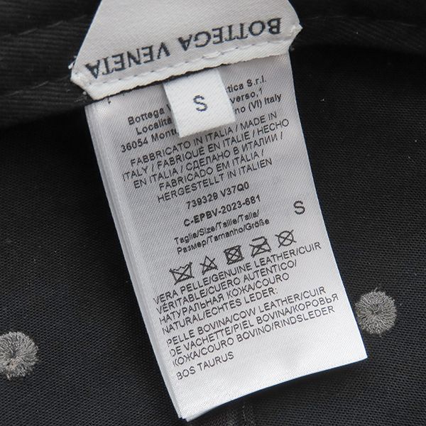 Bottega Veneta Cap Flannel Print Nubuckles Cles Leather Charcoal S Hat Dark — view 8