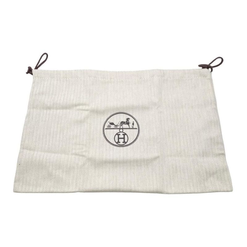 Hermes Shoulder Bag Vidpoche Stamped B H Logo Orange White Navy — view 9
