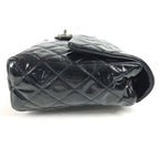 Chanel Upside Down Shoulder Bag Quilted Enamel Black — view 5