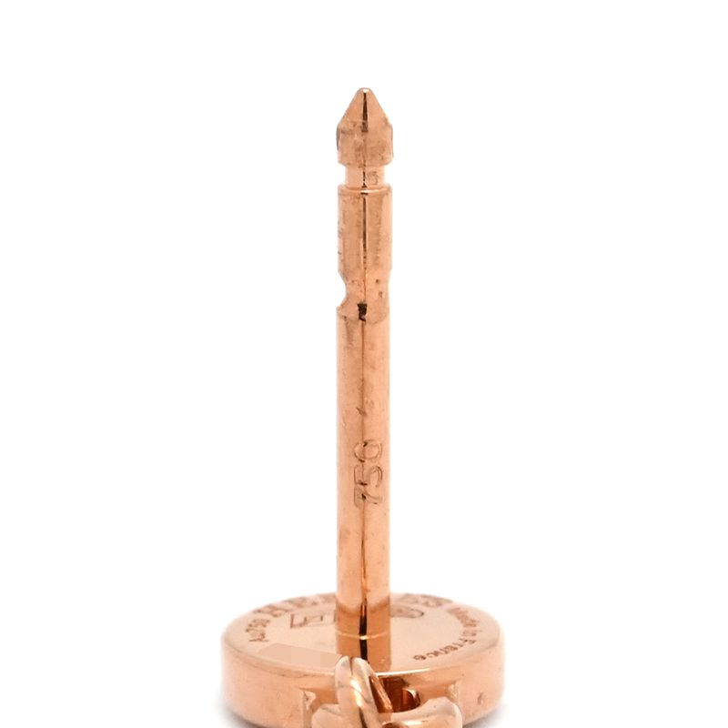 Hermes Earrings Kelly Clochette 18K Pink Gold Rose 750 AU Drops — view 4