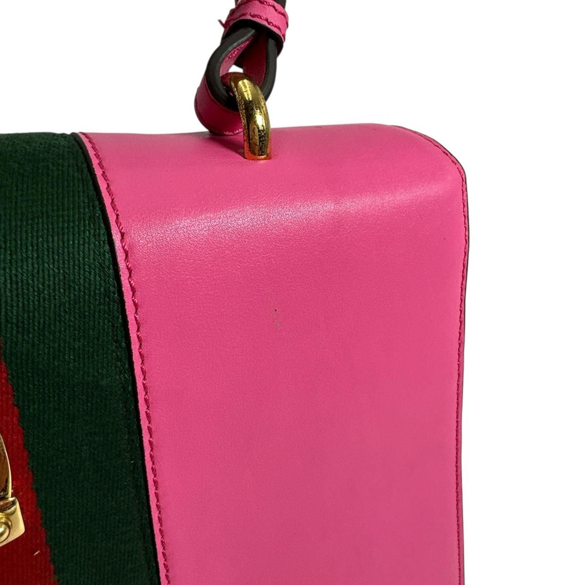 Gucci 2 way Bag Shoulder Sylvie Handbag Pink — view 9