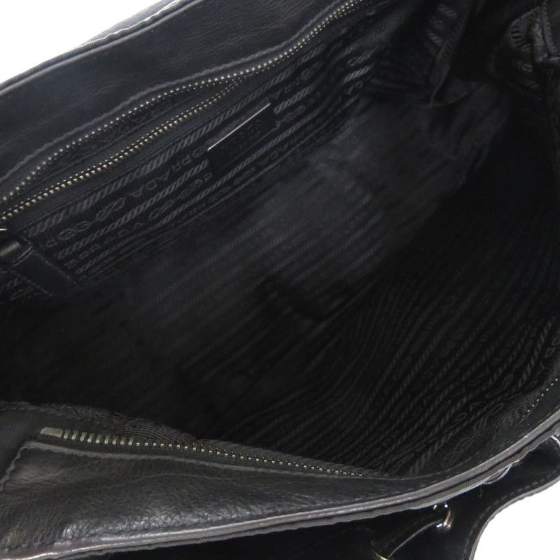 Prada Messenger Bag Bt0582 Crossbody Leather Nylon Nero 1191 — view 5