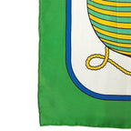 Hermes Scarf Carre 90 Green Blue White Thalass — view 3