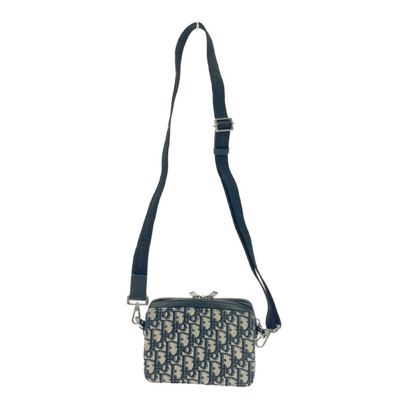 Dior 2 yse Canvas Leather Oblique Strap Pouch Shoulder Bag — view 5