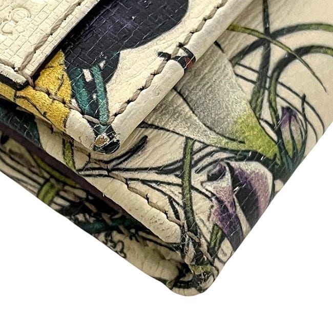 Gucci 6 Ring Key Case Cream White Green Flora Nice — view 5